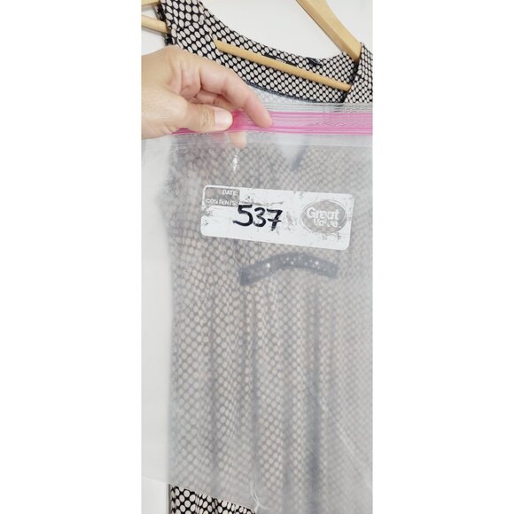 Mexx Womens Black & Tan Polka Dots Sleeveless Business Causal Maxi Dress Size XS - Picture 12 of 12